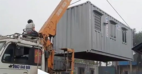 Vận chuyển container văn phòng cho khách hàng thuê tại huyện Quế Võ, Bắc ninh